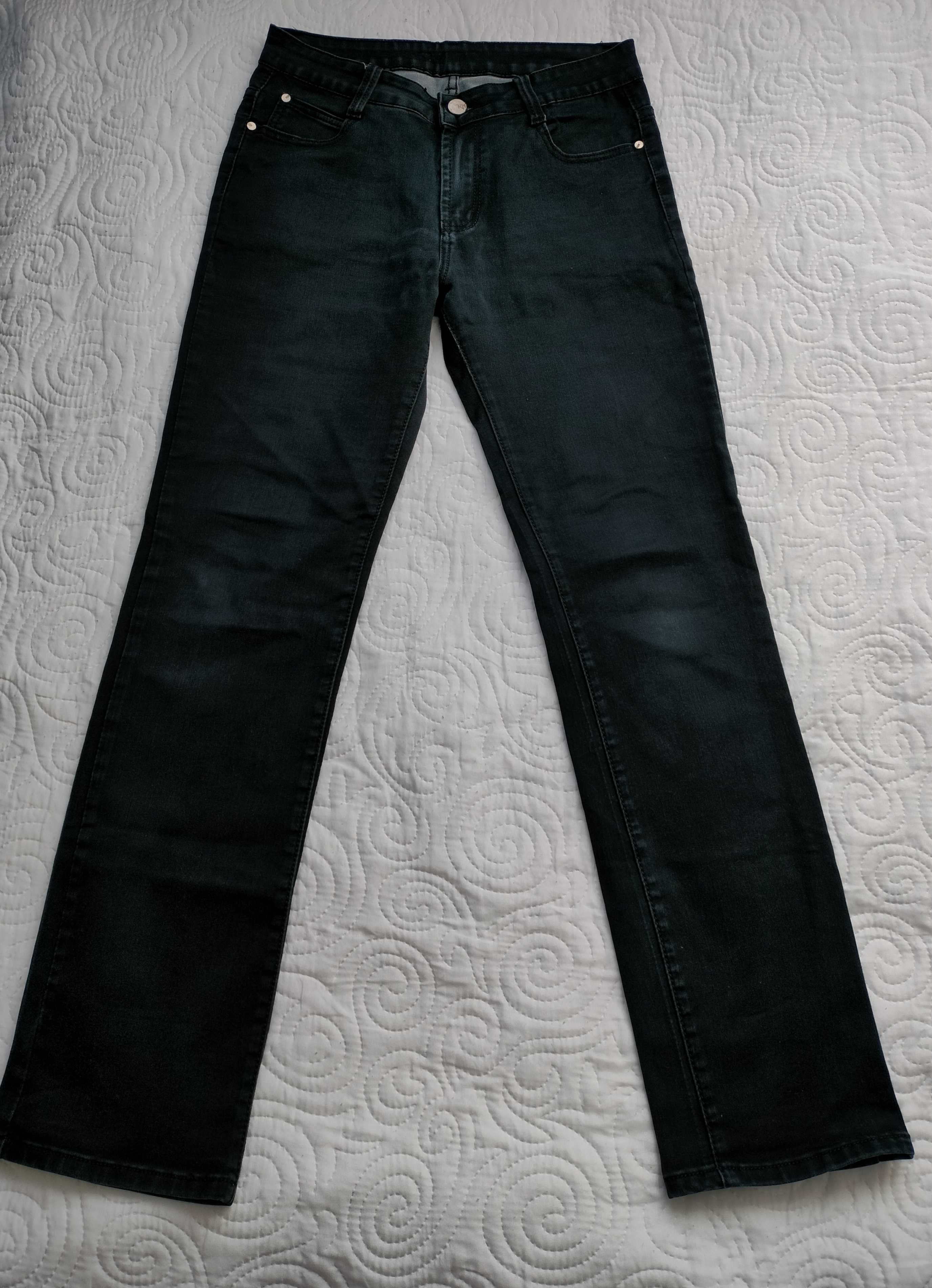Spodnie dżinsowe, czarne, rozmiar 40/42