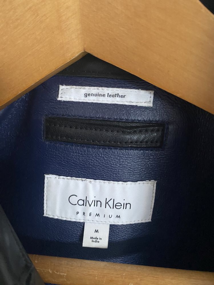 Кожаная куртка Calvin Klein Premium laser cut оригинал 100% кожа