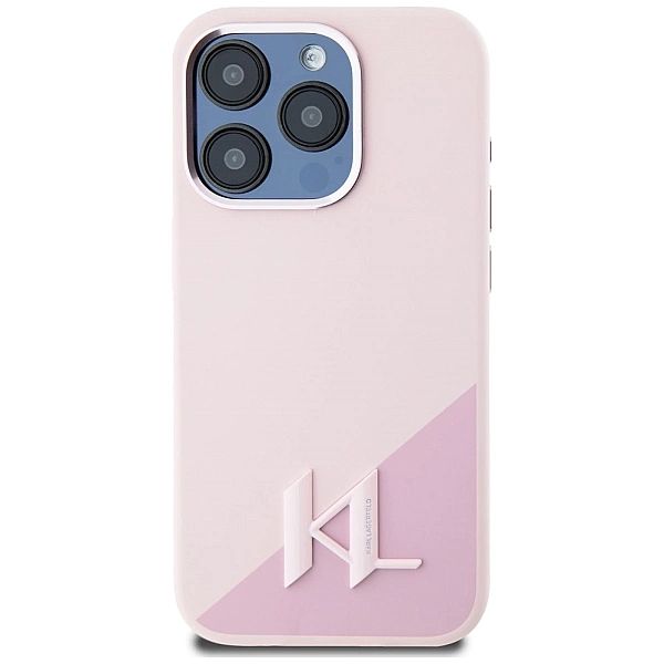 Etui Karl Lagerfeld Silicone Shadow Metal Initial MagSafe do iPhone 15