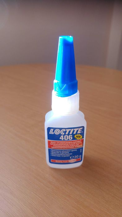 Klej cyjanoakrylanowy Loctite 406. 20g. Tworzywa sztuczne i gumy