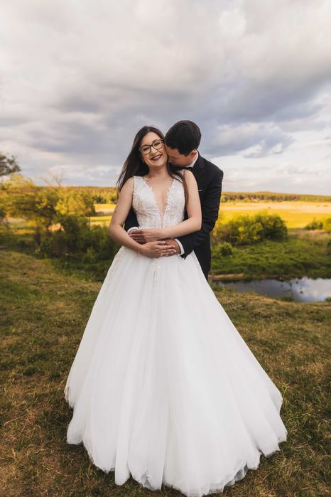 Suknia ślubna księżniczka rozmiar 38/36 ivory jak nowa, Warszawa Wola