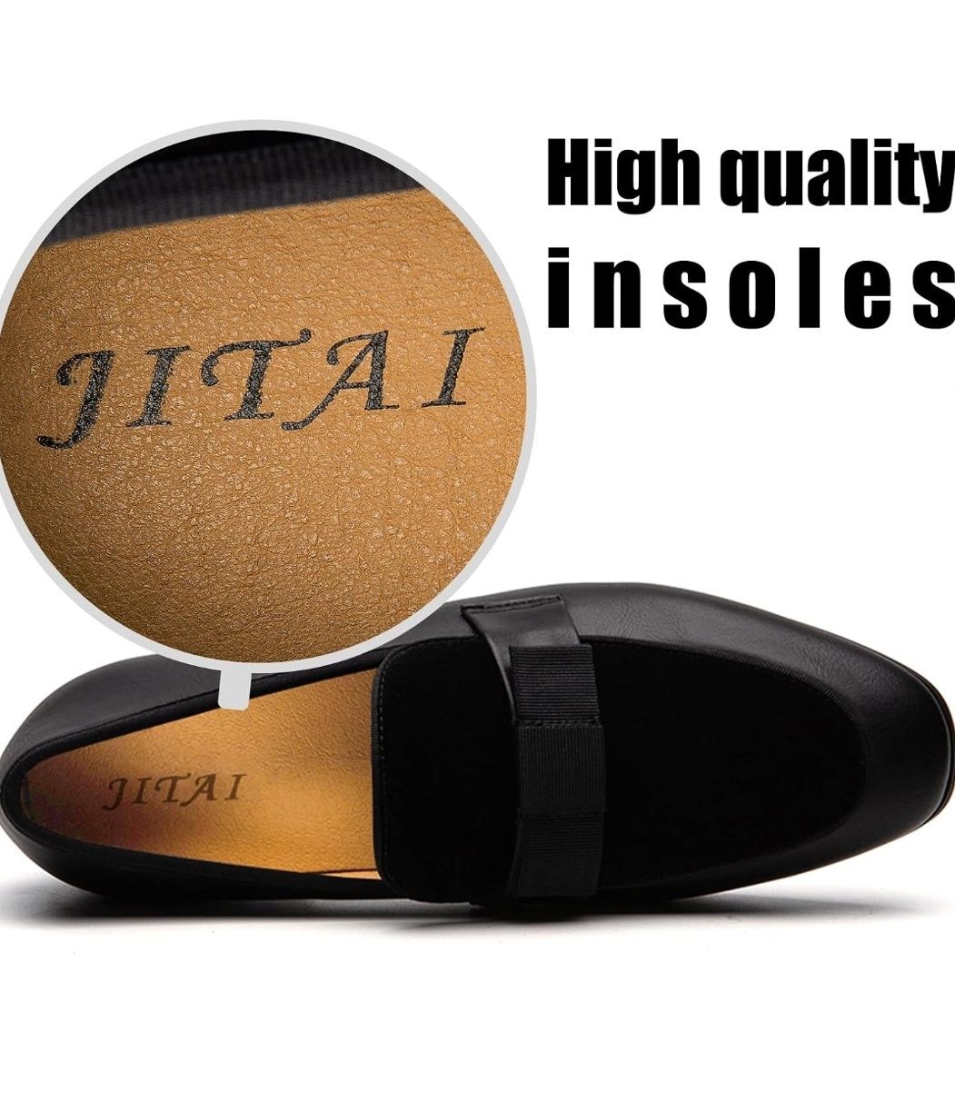 Buty męskie 41 JITAI Lindford Moc Toe Bit Slip-On Penny Loafer Party,