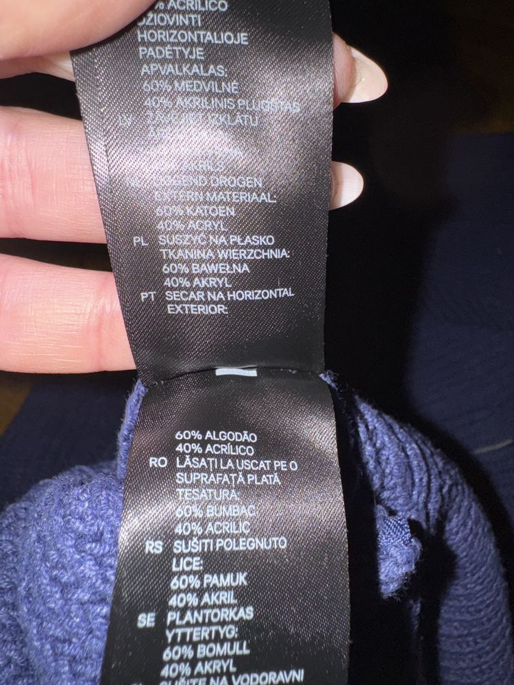 Gruby sweter H&M granat XL oversize