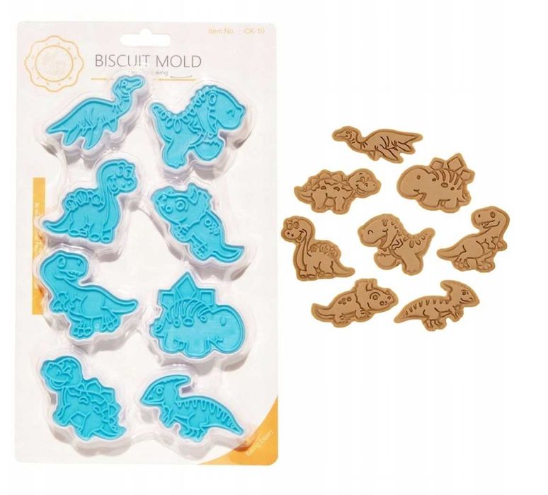 Wykrawacze forma do ciastek pierników stempelki dinozaury