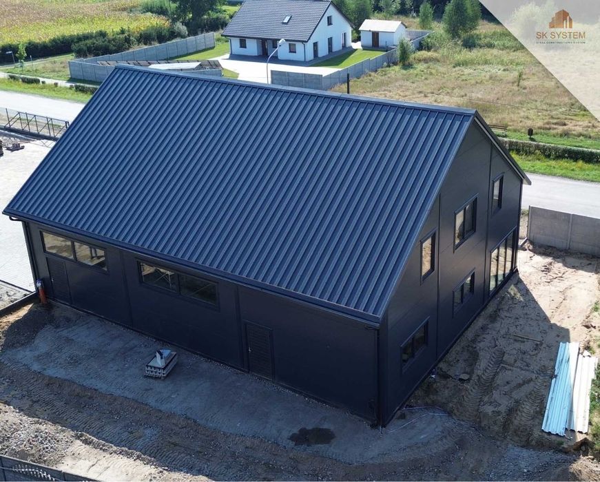 Hala 234 m2 stalowa magazyn warsztat płyta konstrukcja SK SYSTEM