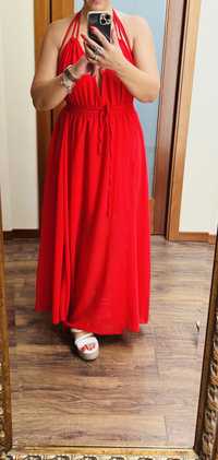 Vestido vermelho comprido