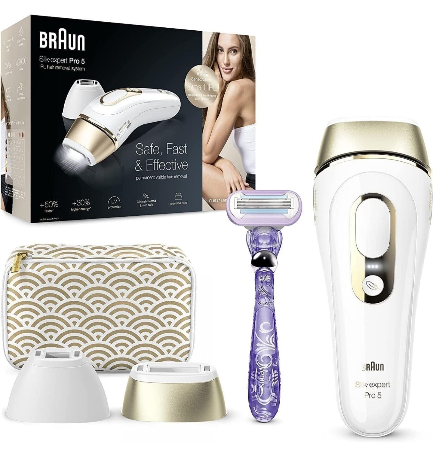 Braun IPL Silk Expert Pro 5 PL5137 with Venus Swirl Razor