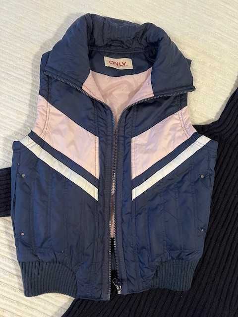 Sweter Uniqlo r. M/L z 80% wełny oraz kamizelka ocieplana Only
