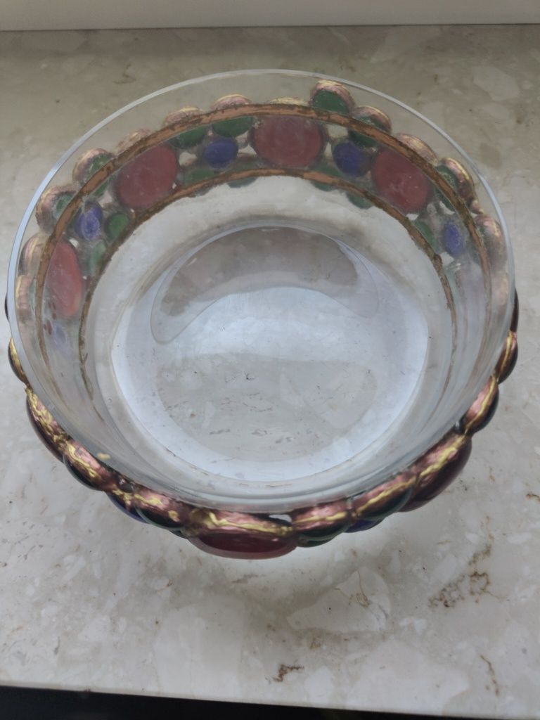 Misa ręcznie zdobiona śr. 13 cm, wys. 6.80