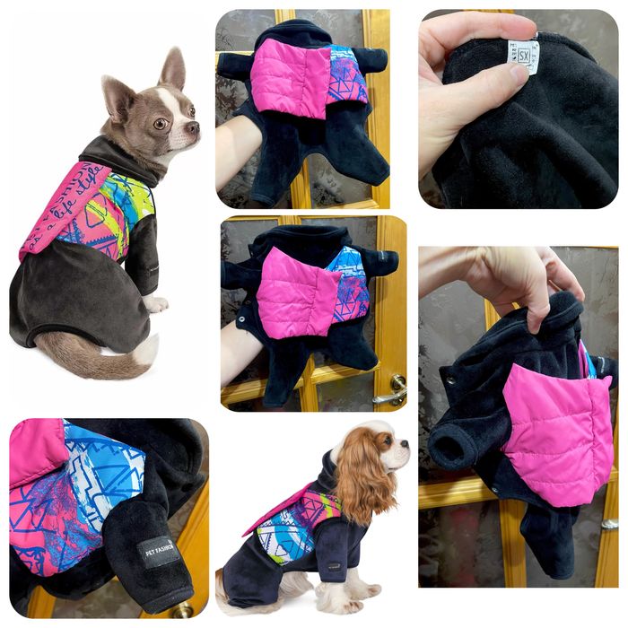 Жилетка розміром М. Комбинезон для собак Pet Fashion ENIGMA XS Черный
