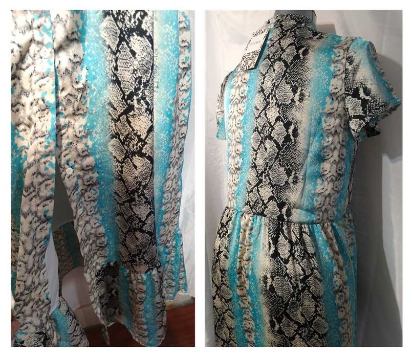 Izia Vestido maxi de manga curta Tam S (227)