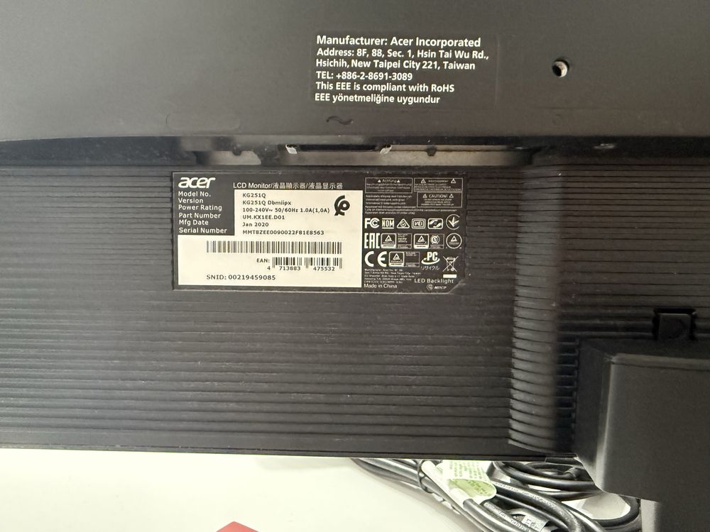 Monitor Acer KG1 Series