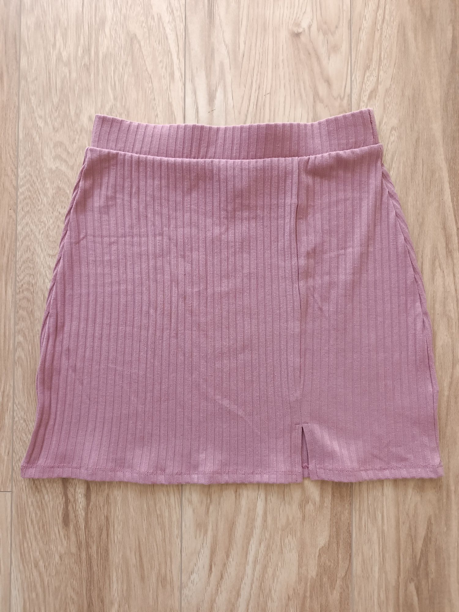 Różowa liliowa krótka spódniczka prążkowana 34/36 XS/S