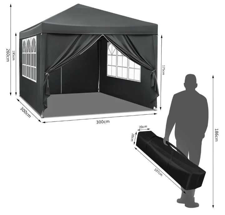 Tendas 3x3m dobráveis com laterais. com ou sem pesos. eventos.