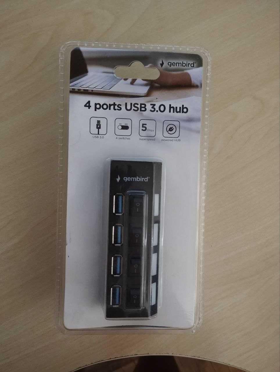 USB-хаб Gembird 4 порта USB 3.0 (UHB-U3P4-22)