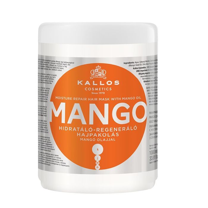 Kallos KJMN wzmacniająca maska do włosów z olejkiem z mango 1000ml