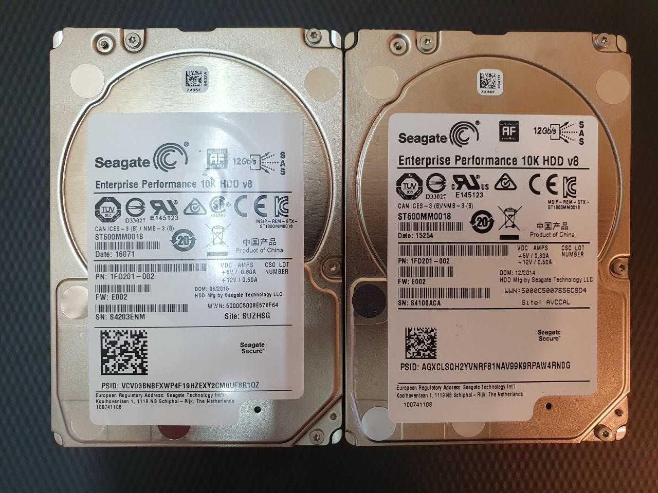 Жорсткі диски SAS для серверів Seagate Toshiba HGST 300, 600, 1.2Tb
