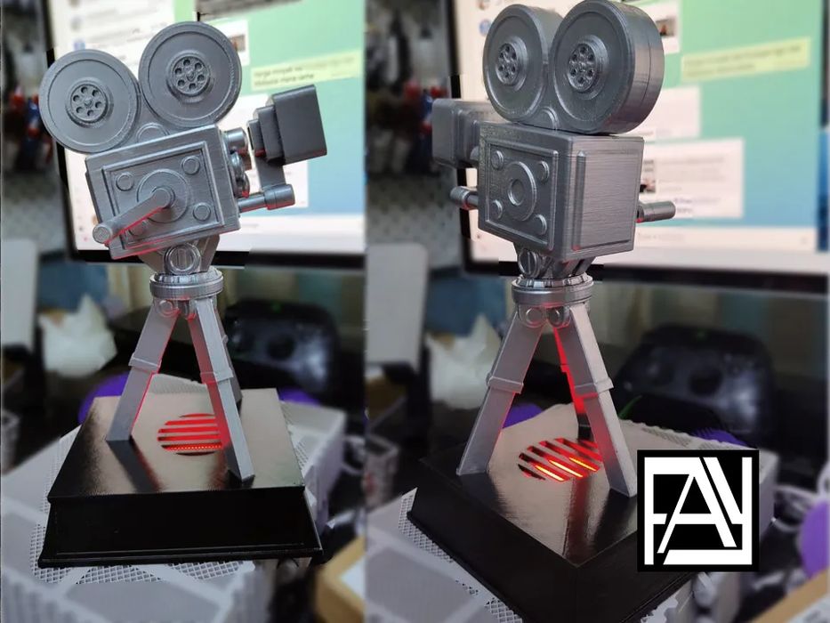 Troféu Câmera Cinematográfica Estilizada para Eventos