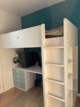 Ikea Smastad Łóżko piętrowe na antresoli, biurko