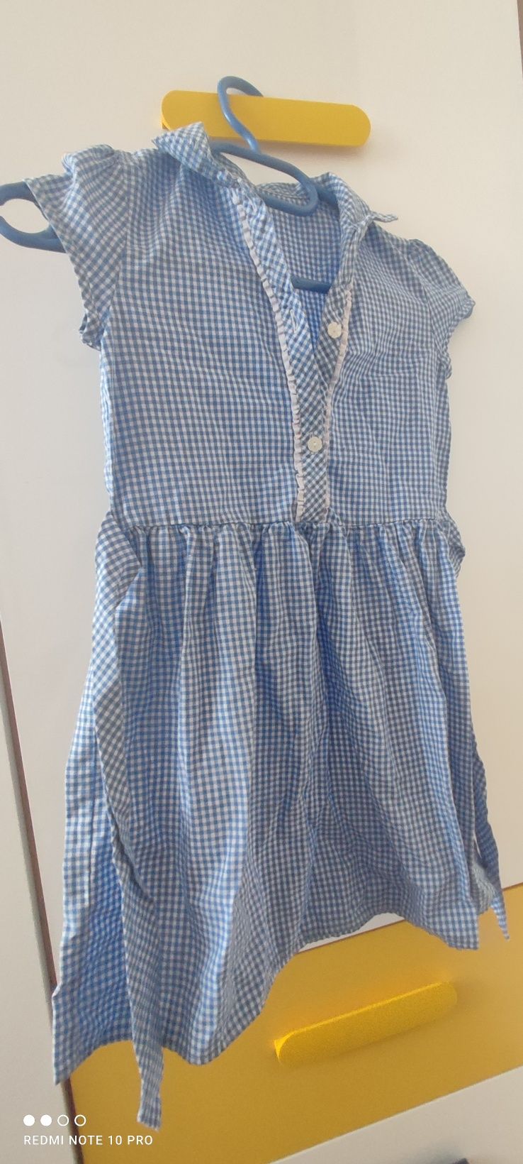 Sukienka elegancka w kratkę dziewczęca 122 (6-7 lat)