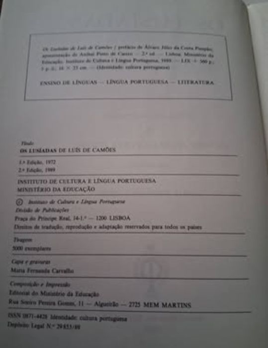 Os Lusíadas de Luís Vaz de Camões