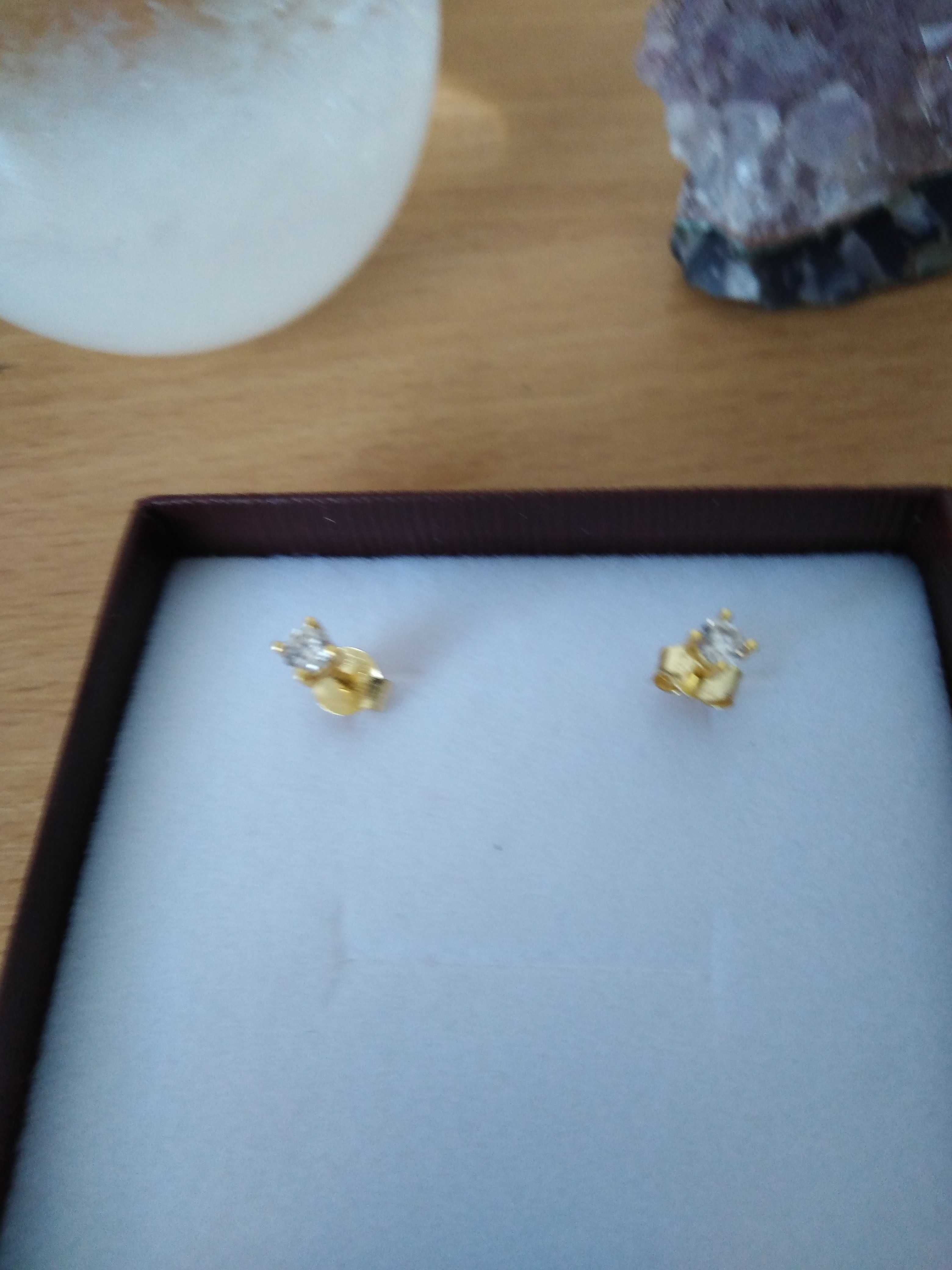 Kolczyki moissanit jak diament 0,1 ct