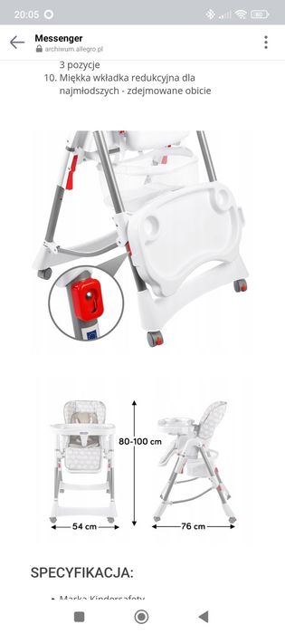 Krzesełko do karmienia