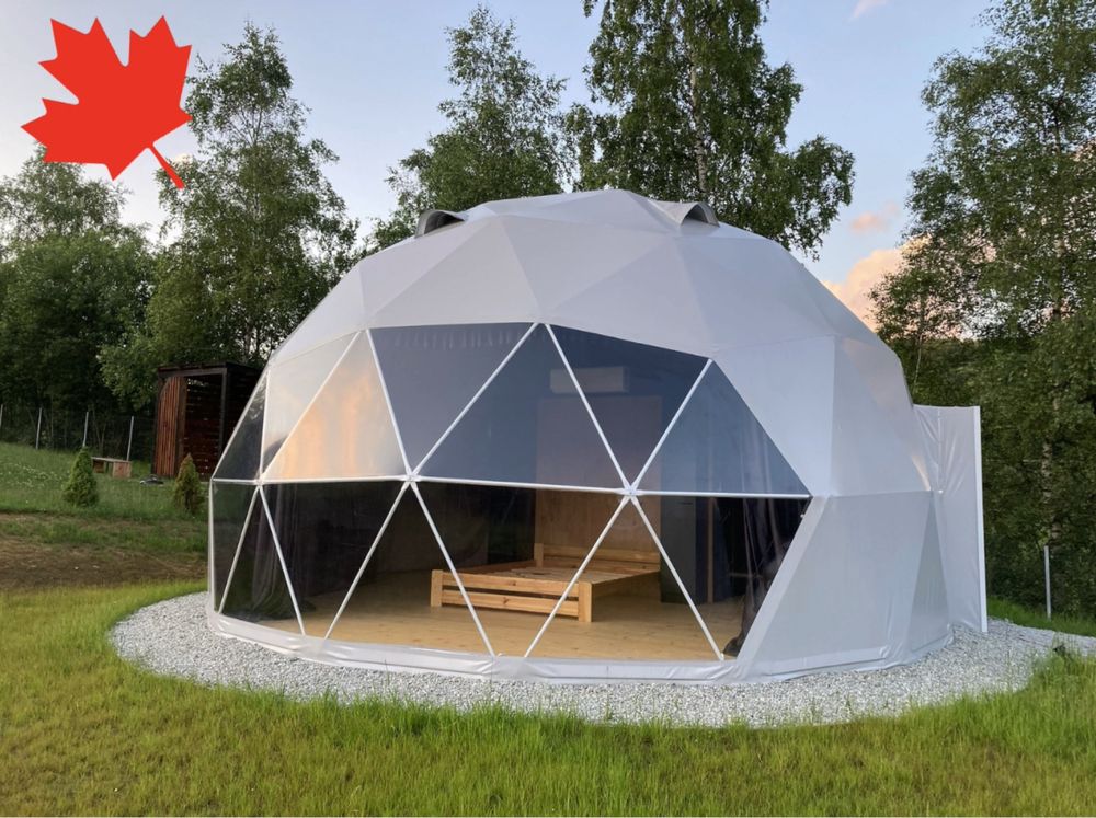 Glamp, kopułowy namiot,8m. Kanadyjska wersja!