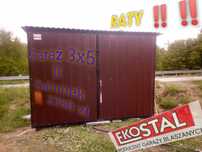 Garaż blaszany. Blaszak 3x5  kolor brązowy
