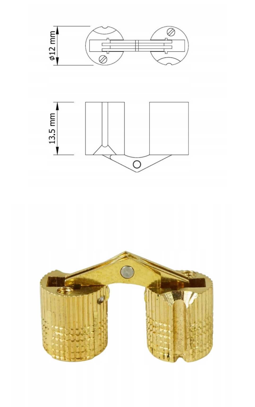 ZAWIAS ZYSA 12mm do płyt drewnianych o grubości od 17-22mm Häfele