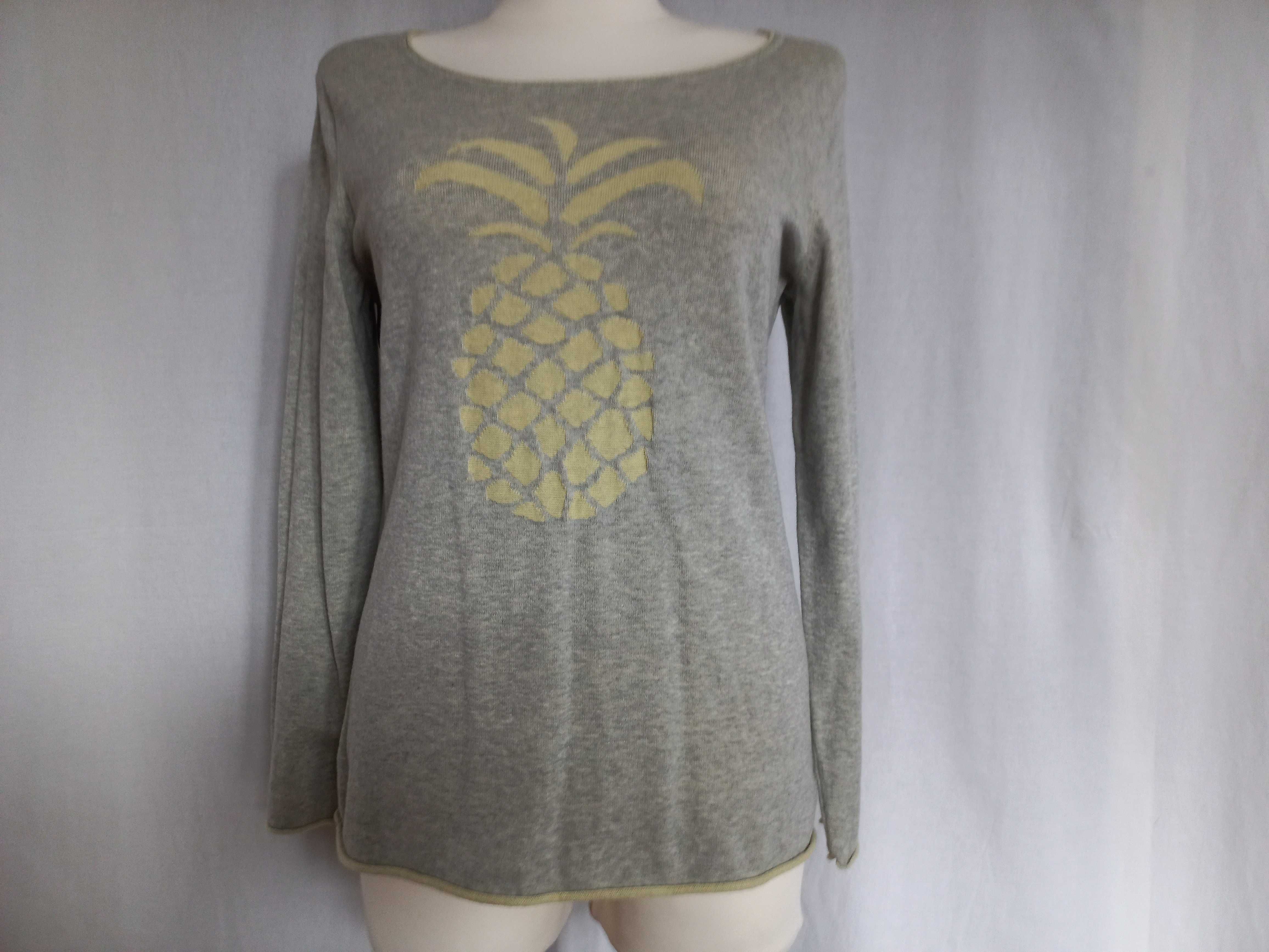 Sweterek szary Damski ananas r. 38 NOWY