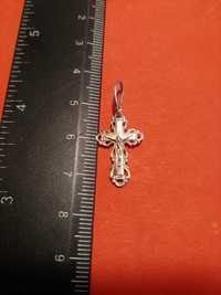 крестик серебряный 925 проба хрестик серёжка золото цепочка ювелирное