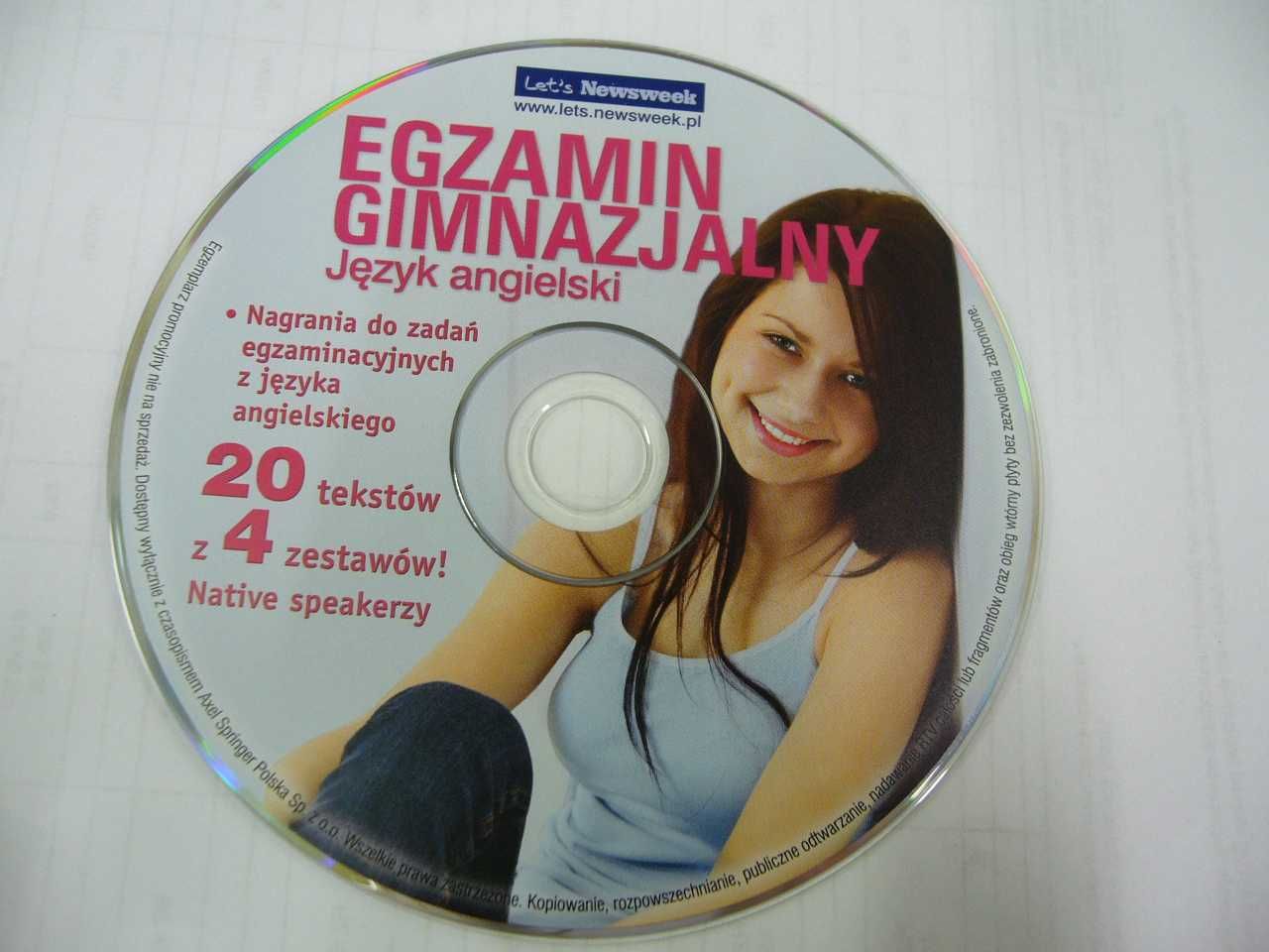 Język angielski, Egzamin gimnazjalny, płyta CD-ROM