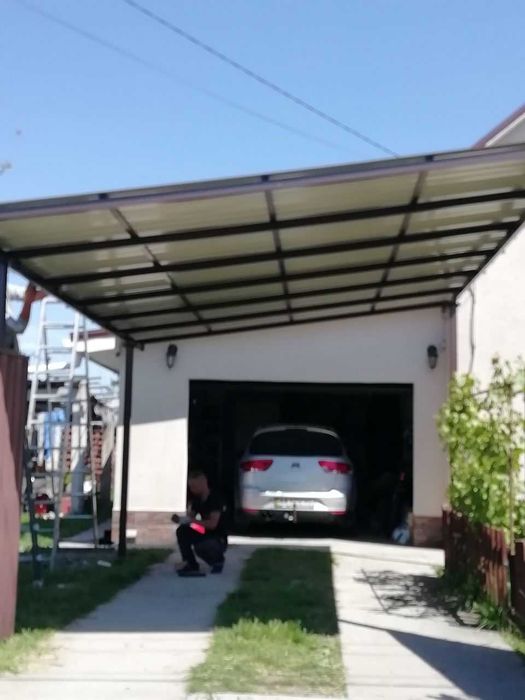 Навіс 3х3 односхилий Shelter Econom, Автонавіс, Каркас навісу для авто