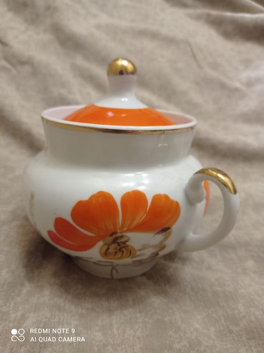 Сахарница винтаж СССР Маки Барановка