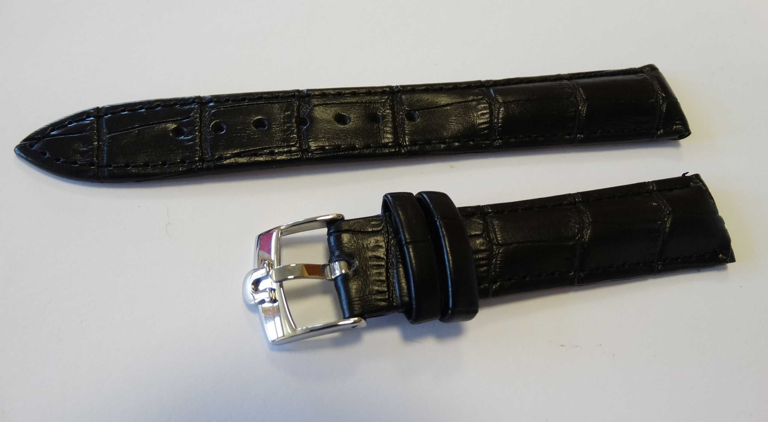 Brązowy czarny pasek do zegarka Omega 18mm 20mm