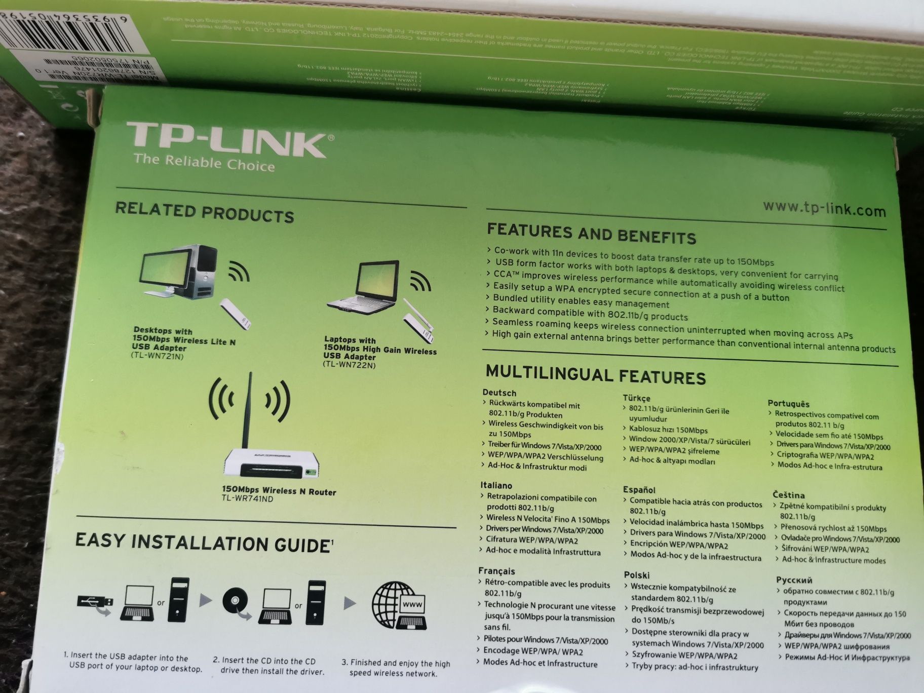 TP-Link ruter i USB adapter