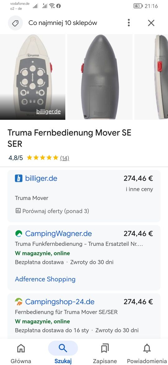 Nowa Centralka mover Truma SE+pilot nowy zestaw