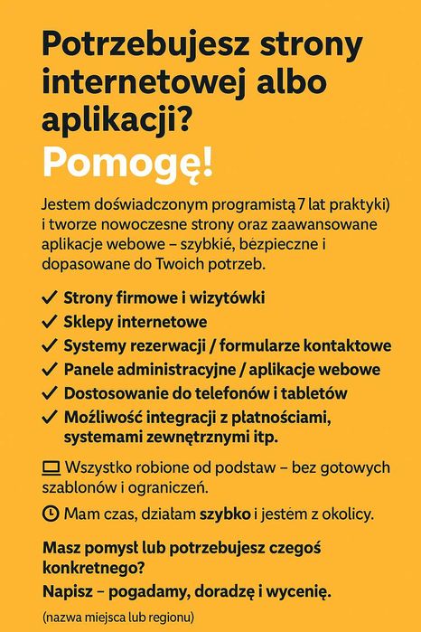 Nowoczesna strona www | SEO lokalne | AI dla biznesu
