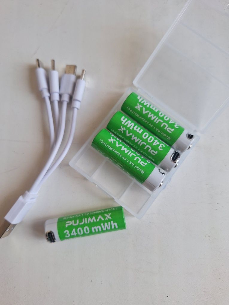 Аккумуляторы  AA PUJIMAX 1.5V, зарядка от Type-C