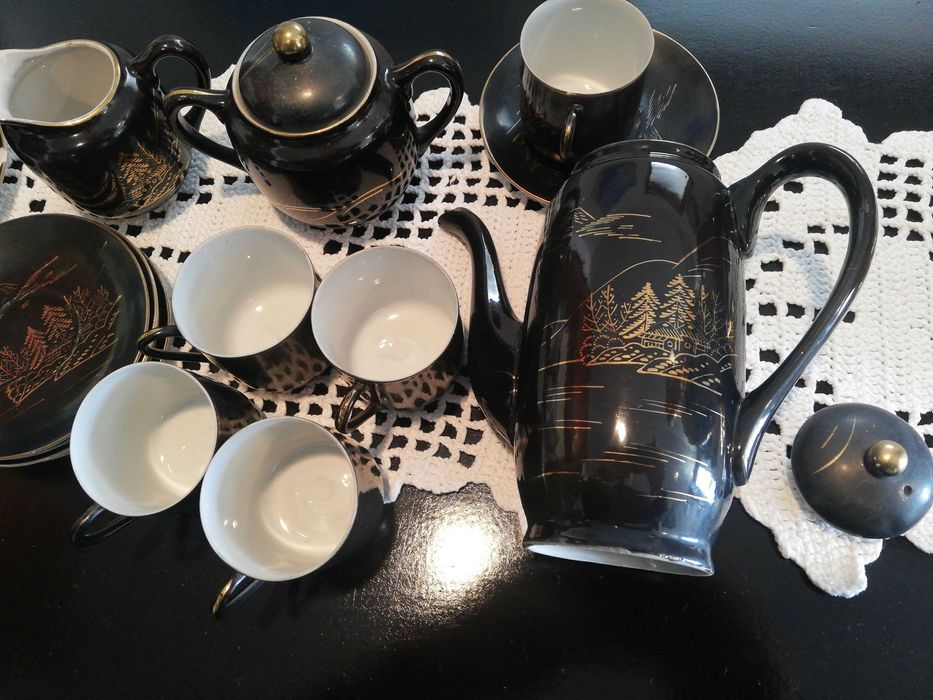 serviço café completo , porcelana chinesa, casca ovo, anos 60