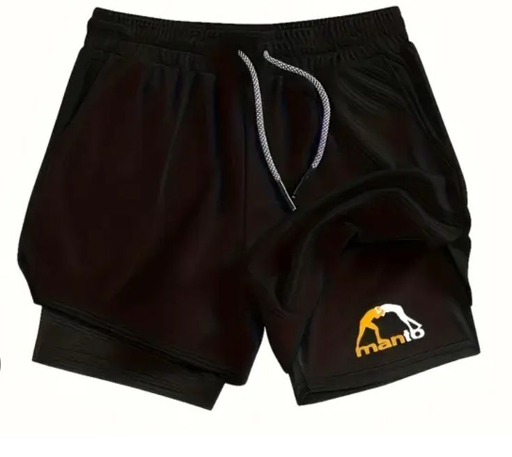 Rashguard czarny + spodenki czarne treningowe 2w1 rozmiar L (EU: S/M)