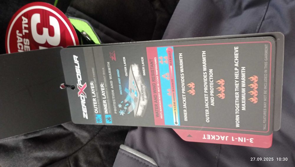 Куртка зимова 3 в 1 дуже тепла на хлопця 8-12 років довжина 64 см