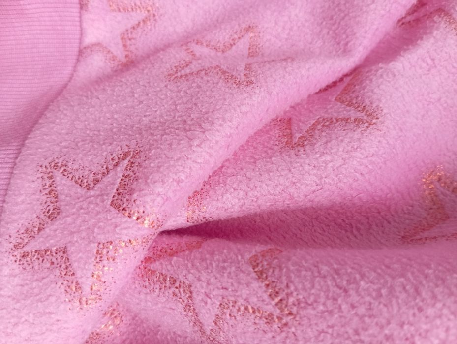 R. 146-155 piżama polarowa, różowa w gwiazdki, ciepła