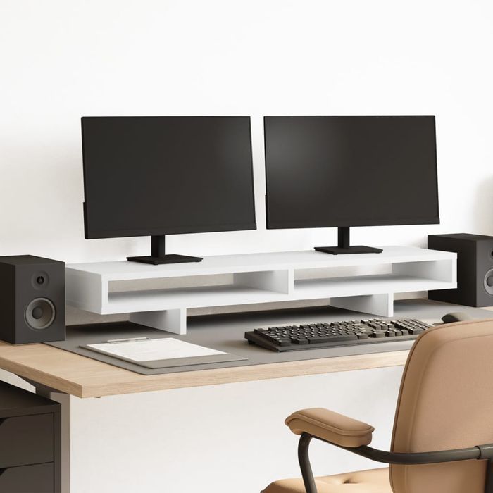 Vidaxl Podstawka Pod Monitor, Biała, 100X27X15 Cm