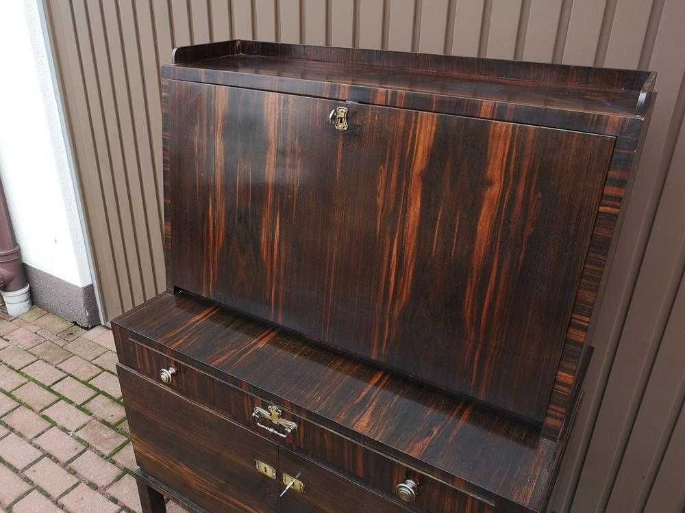 Sekretarzyk Biurko ART-DECO Heban Unikat Stary Antyk Okazja.