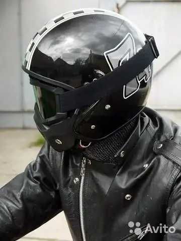 Мотоциклетная защитная маска черная  антибликовым покрытием