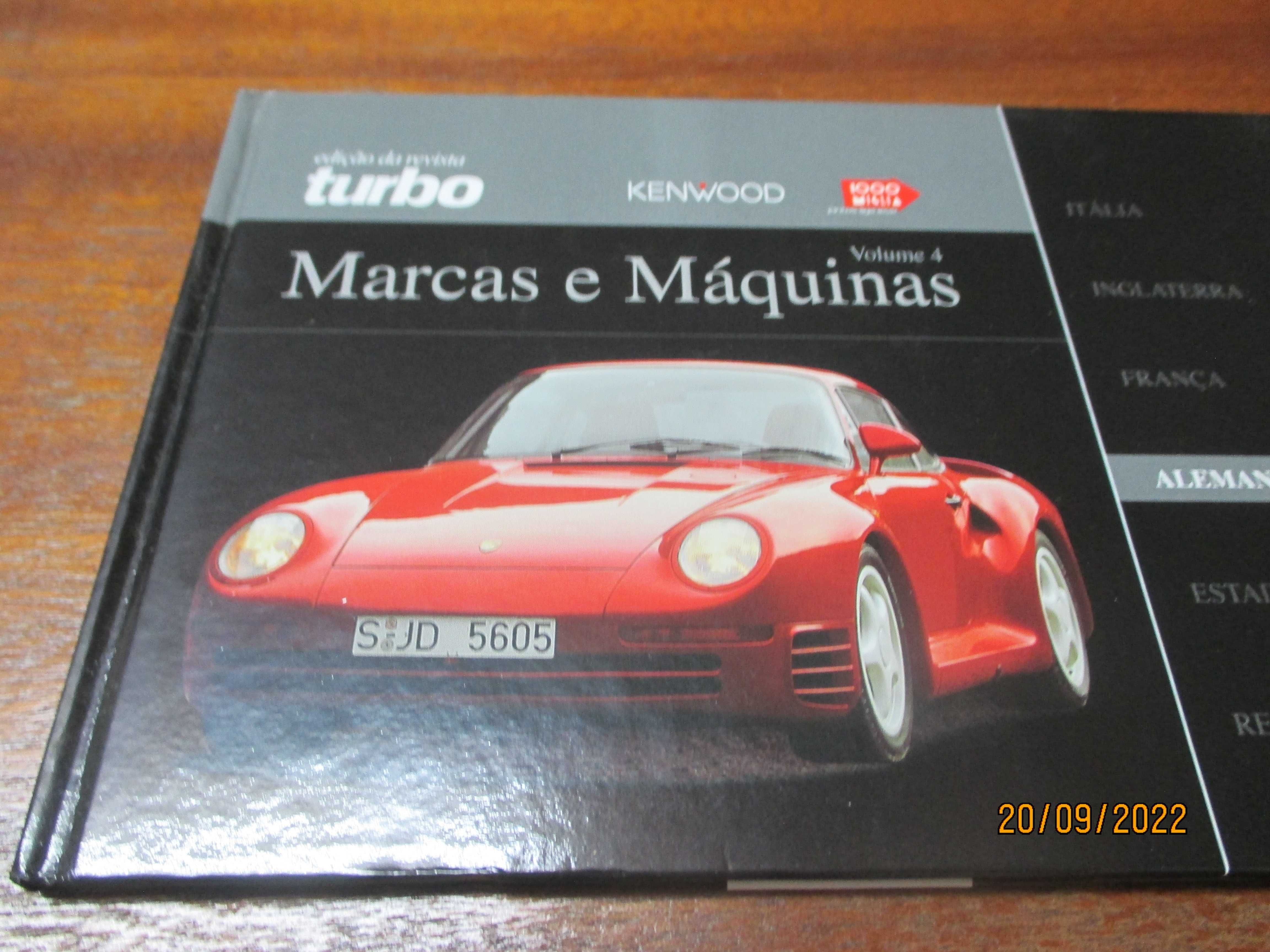 4 livros Marcas e Máquinas da edição da revista Turbo