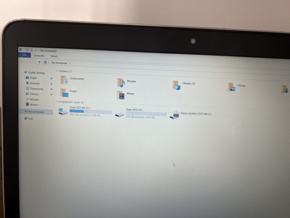 Laptop Poleasingowy HP 450 G4/i5-7200U 2,5GHz/Dyski 378GB/RAM 8GB/15"/