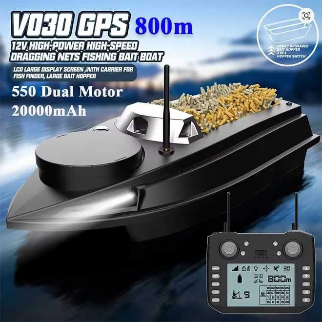 łódka zanętowa GPS 20000mah v030 / v030 + echosonda